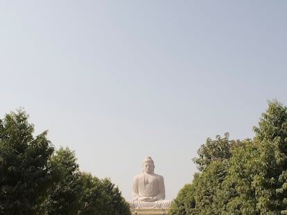 La estatua del Gran Buda en Bodhgaya, la India.