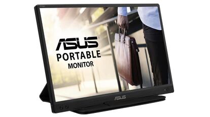 Este monitor portátil posee una opción para acoplar un trípode adicional.