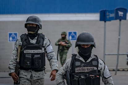 Militarización en México: elementos de la Guardia Nacional en San Cristóbal de las Casas, Chiapas