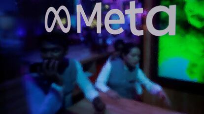 El logo de Meta Platforms durante una conferencia en Mumbai, India.