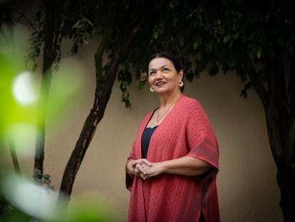 La doctora y política, Dulce María Sauri, en su casa en Ciudad de México, el 25 de junio de 2024.