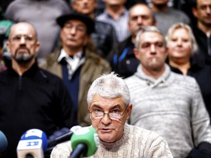 Antonio López Ruiz, alias 'Kubati', durante la lectura de un manifiesto, en una imagen de archivo.