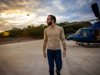 El presidente de El Salvador, Nayib Bukele, el 22 de octubre de 2023, en una imagen difundida en redes sociales.