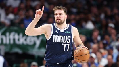 El escolta de los Dallas Mavericks Luka Doncic, durante una de los partidos de la final de la Conferencia Oeste contra los Minnesota Timberwolves.