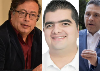 En la foto: el presidente Gustavo Petro, el ex congresista Julián Bedoya y el acutal Ministro de TIC, Mauricio Lizcano.