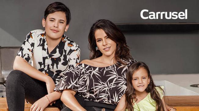 Sharick León y sus hijos, portada de la revista Carrusel