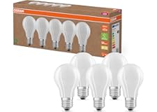 OSRAM Lampade LED ad alta efficienza con classe di efficienza energetica A, Confezione vantaggiosa con 5 lampadine, sostituzi