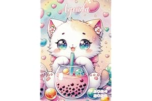 Agenda Scolaire: Kawaii Chat Mignon | Journalier, une Page par Jour | 12 x 17 cm | Pour Ecole Elémentaire, Collège, Lycée, Un