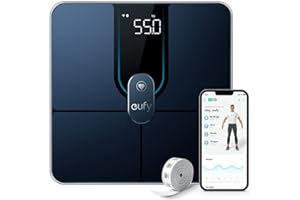 Anker Eufy (ユーフィ) Smart Scale P2 Pro（体重体組成計）【アプリ対応/Fitbit連携/体脂肪率/BMI/心拍数/筋肉量/基礎代謝量/水分量/体脂肪量/骨量/内臓脂肪/タンパク質/骨格筋量/皮下脂肪/体内年齢/ボディタ