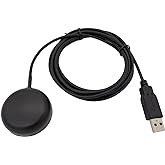 GPS USB レシーバー, 内蔵 GPSアンテナ チップ 一体型 for Laptop/PC/Car 測位 時刻較正(CD-ROMの付属品は含まれていません)