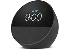 【New】Echo Spot（2024年発売） - スマートアラームクロック with Alexa、鮮やかなサウンド | ブラック
