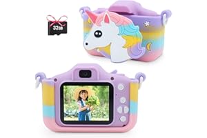 POSOキッズカメラ 子供用トイカメラ 32G SDカード付 2.0インチIPS画面 子ども デジタルカメラ おもちゃ 子供の日 誕生日やクリスマスプレゼントに 3〜9歳くらいのお子様に