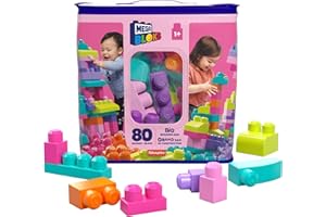 マテル(MATTEL) メガブロック(MEGA BLOKS) 1才からのメガブロック たっぷり80個ブロックパック ピンク 【ブロックセット】【1才～】【プレゼント】 DCH62