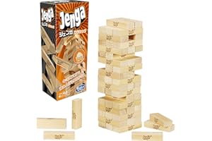 ハズブロ(HASBRO) ジェンガ ゲーム JENGA 天然木使用のオリジナル ブロックゲーム スタッキングタワーゲーム 6才以上 プレイヤー人数1人以上 子供用パーティーゲーム ファミリーゲーム クリスマスおもちゃ クリスマスギフト A2120 正