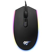 Mouse Gamer RGB, 4 Botões, 800-1000-1200 DPI, USB, HAVIT, MS1003