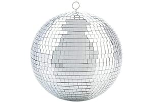 Alytimes Mirror Disco Ball - 8-Inch Cool and Fun Silver Hanging Party Disco Ball –Big Party Decorations, Party Design