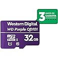 Cartão de Memória Com 3 anos de Garantia Micro SD 32GB WD Purple Intelbras