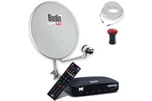 Kit Antena Parabólica Digital c/Receptor Sat HD Regional BS9900 Bedin