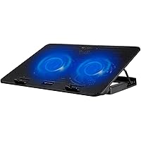 C3Tech Base para Notebook NBC-50BK 15,6" Refrigerada com 2 Coolers, Led de Iluminacao Azul, Inclinacao Ajustável em 5 niveis,