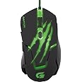 Fortrek OM-801, Mouse Gamer USB, 3200 DPI, Preto/Verde