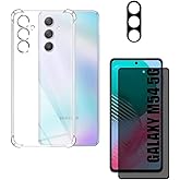 Capa Capinha Anti Impacto + Película Privacidade + Película de Câmera Compatível Com Samsung Galaxy M54 5G - (Hard Glass Stor