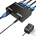 HDMI Splitter 1 in 4 Out, MT-ViKI 1x4 Power HDMI Splitter 4 Ports w/AC Adapter, 4Kx2K@30Hz 3D Full HD Distributor for PS4 Fir