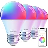 Linkind Smart Light Bulbs, Smart Bulb That Work with Alexa & Google Home, LED Light Bulbs Color Changing, 64 Preset Scenes, M
