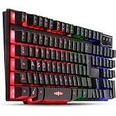 Teclado Gamer Semi Mecânico Multimídia Led Rgb Qwerty Antighosting Usb para Pc Notebook Xbox Series X S Ps4 Ps5