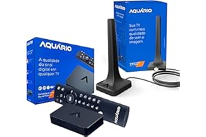 Kit Conversor Digital Dtv9000 + Antena Interna Dtv200 Aquário