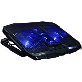 C3Tech Base para notebook Gamer NBC-100BK 17,3" Refrigerada com 4 Ventiladores Led Azul controle de velocidade dos fans até 6