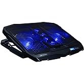 C3Tech Base para notebook Gamer NBC-100BK 17,3" Refrigerada, 4 Ventiladores, Led Azul, controle de velocidade, regulagem de a