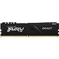 KF432C16BB/16 - Memória de 16GB DIMM DDR4 3200Mhz FURY Beast 1,35V 1Rx8 288 pinos para desktop/gamers, Preto