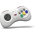 8Bitdo M30 Bluetooth Controller for Switch, Windows and Android, 6-Button Layout for SEGA’s Classic Games (White)