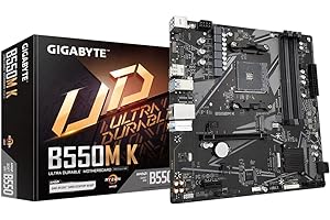 PLACA-MÃE GIGABYTE B550M, AM4 4XDDR4(MÁX128GB), 4 SATA, 1 M.2, 2XUSB 3.2, 4XUSB 2.0, 1XHDMI