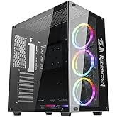 Gabinete Gamer Redragon Wideload Mid Tower Vidro Temperado Preto Sem Fonte Sem Fan - GC-802-1