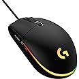 Mouse Gamer Logitech G203 LIGHTSYNC RGB, Efeito de Ondas de Cores, 6 Botões Programáveis e Até 8.000 DPI - Preto