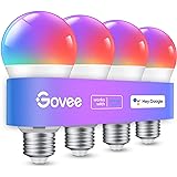 Govee Smart Light Bulbs, Color Changing Light Bulb, Work with Alexa and Google Assistant, 16 Million Colors RGBWW, WiFi & Blu