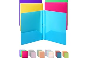 Mr. Pen- Folders with Pockets and Prong with Fasteners, 2 Pocket Folder, 3 Prong Folders, 5 Pack, Plastic