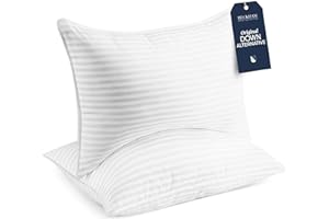 Almohada de gel de colección Beckham Hotel (paquete por 2). Almohada de gel de lujo de felpa. Resistente al polvo y ácaros e 