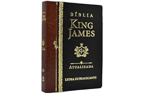 Bíblia King James Atualizada Letra Ultragigante Luxo Marrom