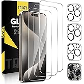 TQLGY for iPhone 15 Pro Max Screen Protector, Tempered Glass Screen Protector for iPhone 15 Pro Max 6.7 inch with Camera Lens