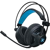 Fortrek H2 - Headset Gamer Pro Microfones e Fones de Ouvido, Preto (Leds Azul)