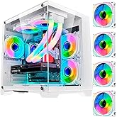 Gabinete Gamer Branco GB1791 4 fans RGB Micro-Atx Em vidro temperado