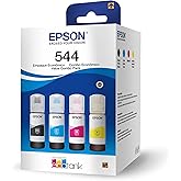 Kit de Garrafas de Tinta Original Epson EcoTank T544 - Magenta, Amarelo, Ciano, Preto