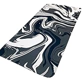 Mouse Pad Gamer Extra Grande Speed Anti Derrapante Profissional Desk Pad Large Wide 70x35 - Abstract Preto Branco