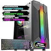 Pc Gamer Computador Completo NoLag Amd Ryzen 7, Radeon™ Graphics Vega, 32GB Ram, SSD 1TB NVMe, Gabinete RGB