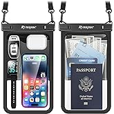 [Up to 10"] Large Waterproof Phone Pouch Bag - 2Pack Waterproof Phone Case for iPhone 15 Pro Max 14 13 12 Galaxy S23 S22 S21,