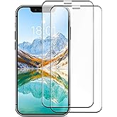 Amazon Basics Full-Coverage Tempered Glass Screen Protector for iPhone XR/11-6.1 Inch, (5.63" x 2.68"), 2-pack