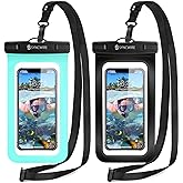 SYNCWIRE Waterproof Phone Pouch [2-Pack] - Universal IPX8 Waterproof Phone Case Dry Bag with Lanyard for iPhone 15/14/13/12/1