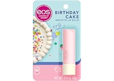 eos Natural Shea Lip Balm- Birthday Cake, All-Day Moisture Lip Care Products, 0.14 oz